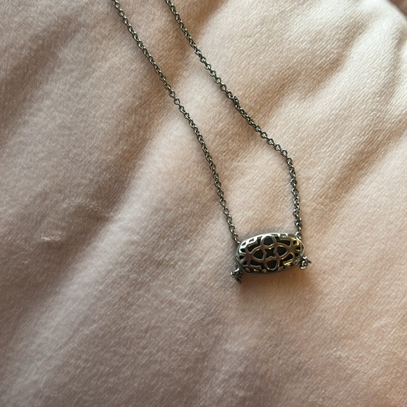 Kendra Scott multi color drusy on a silver chain - Picture 4 of 5